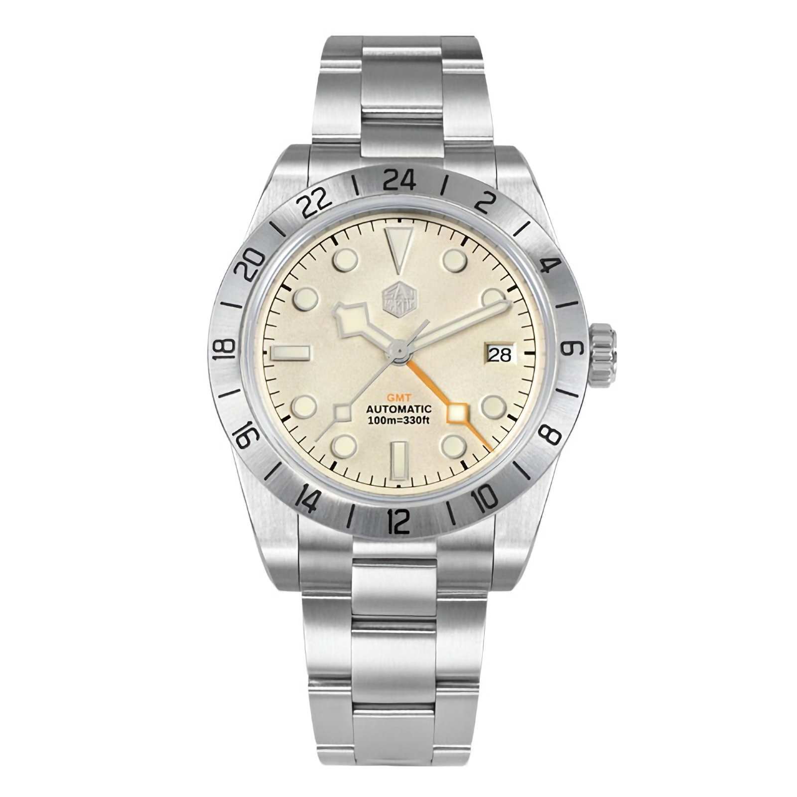 SAN MARTIN SN0054-G-C BB GMT Automatic Stainless Steel 39mm 10ATM Sport’s Watch