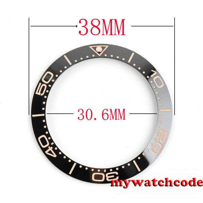 38mm black blue ceramic bezel for Sea Master 007 Watch Replace Accessories Parts