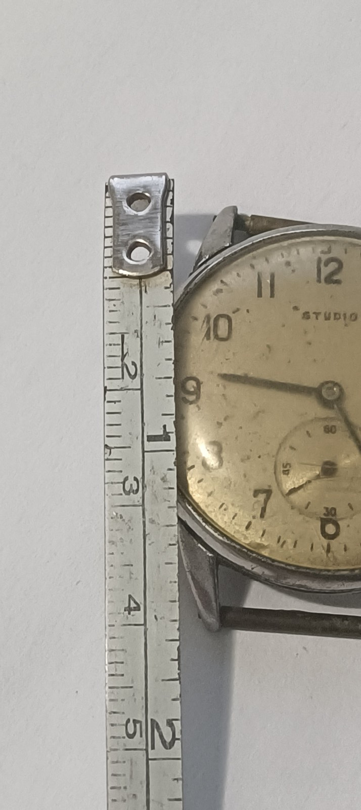 Antique old men wristwatch Studio fond acier inoxydable