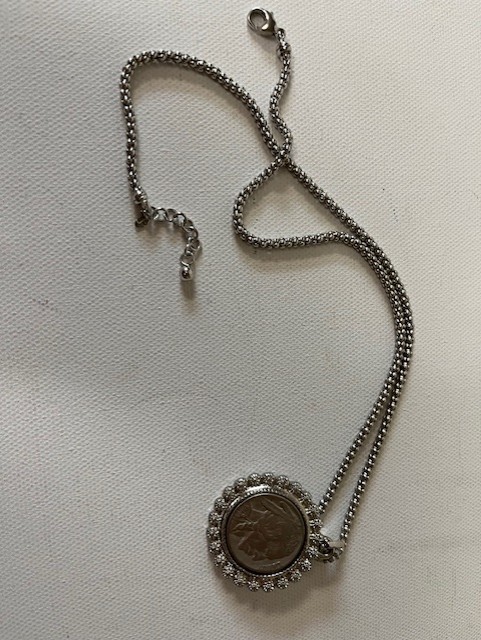 Silver Necklace 1929 Buffalo/Indian Nickle Pendant + certificate of authenticity