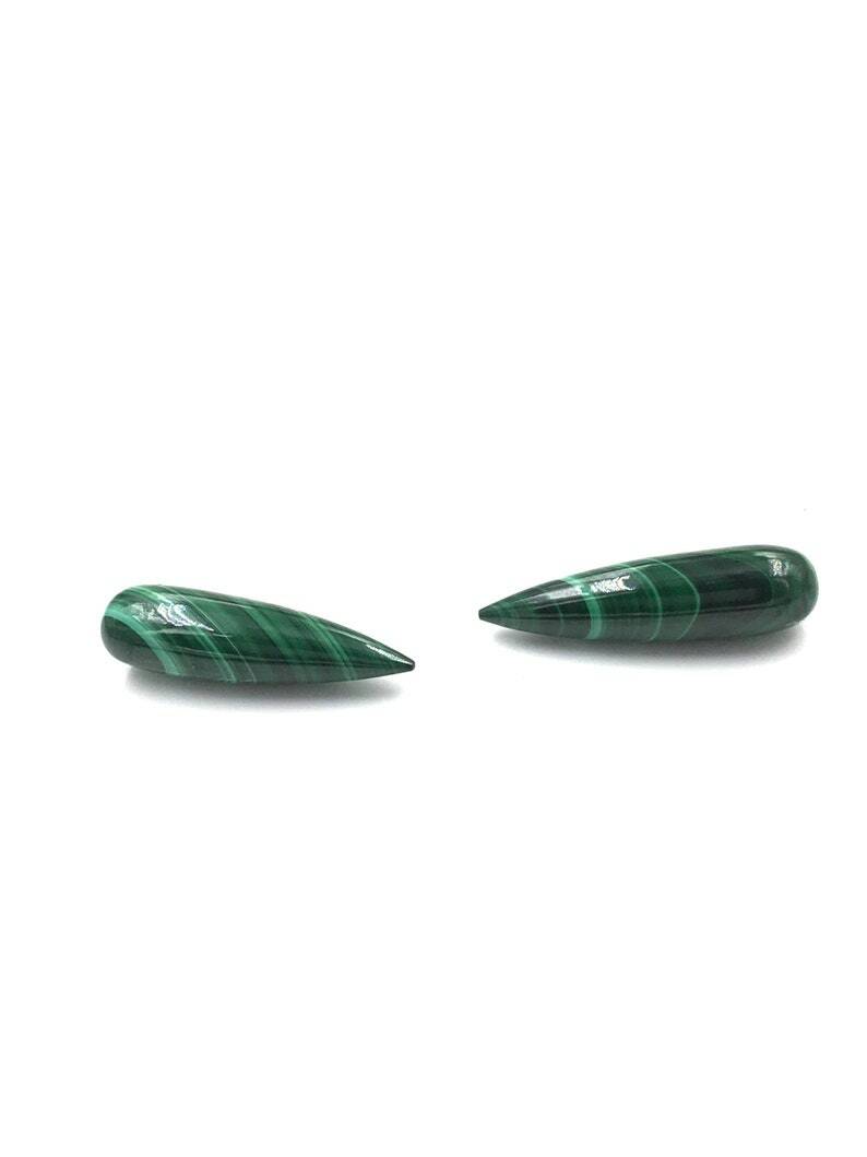 Natural Malachite Teardrop Loose Gemstone For Jewelry
