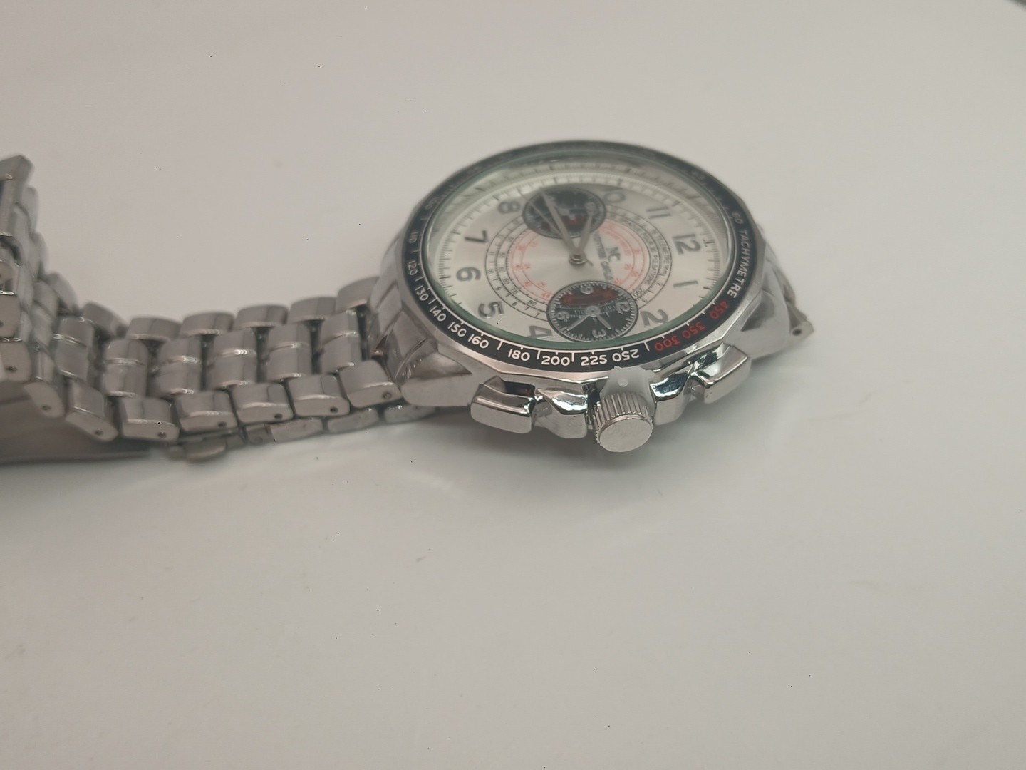 48mm Montres Carlo Men’s Metal Band Luxury Sports Analog Fashion Dress Watch