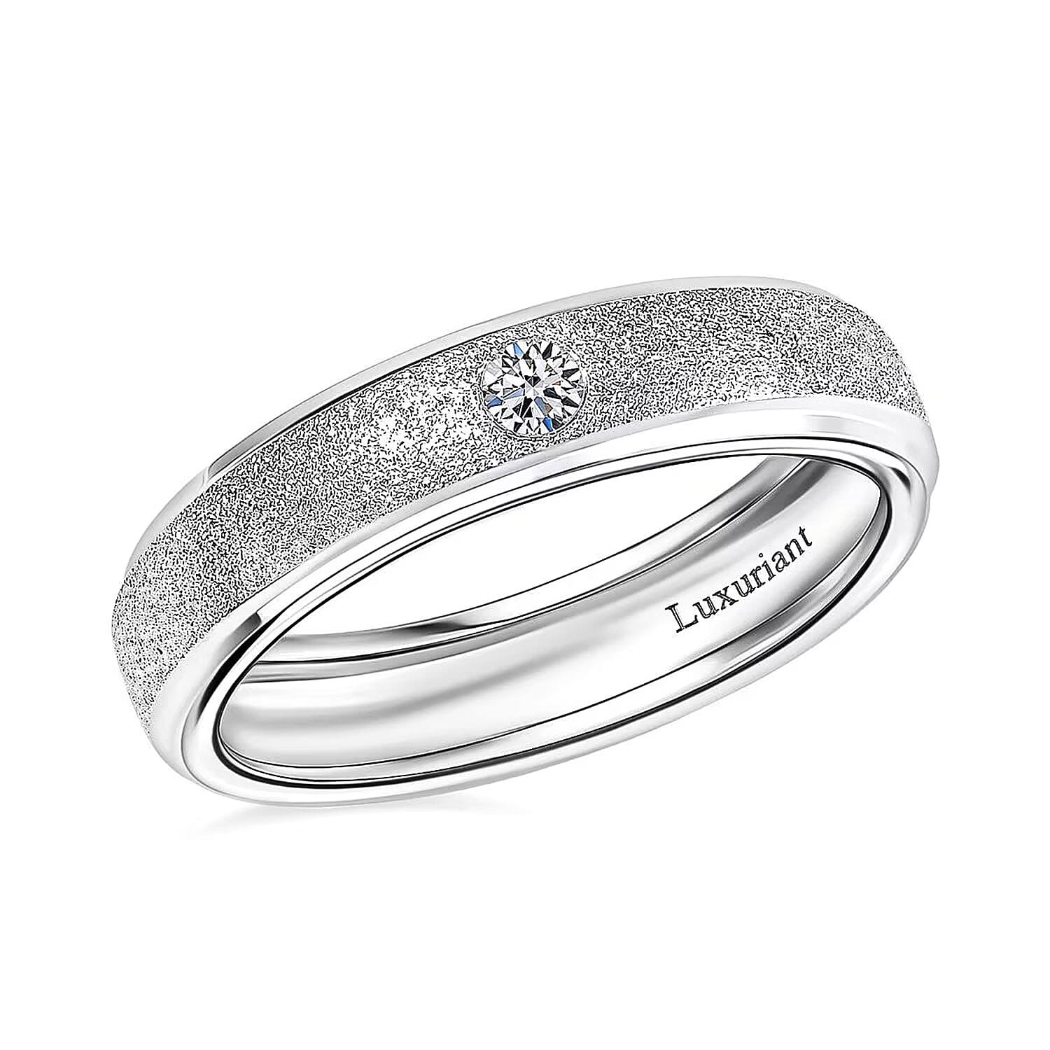 Lab Grown Diamond VS 0.10 ctw Band Ring in 950 Platinum Size 9.0 4 Grams