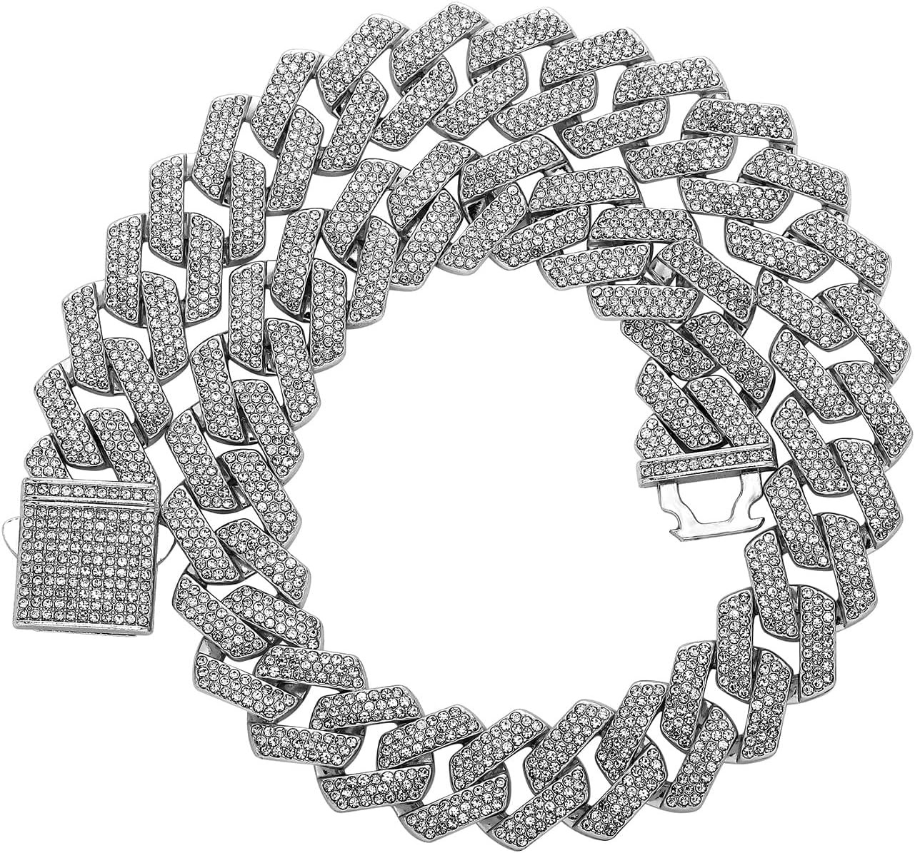 Cadenas de Titanium en Plata 925 Para Hombre Mujer Unisex Cadena Cubana Joyería