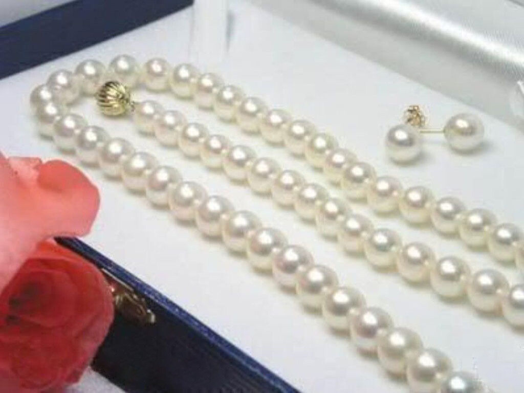 Natural 6-7mm White Real Cultured Pearl Necklace 20-40 inches