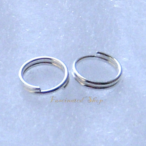 925 Sterling Silver 5mm Split Rings Findings New 8pcs