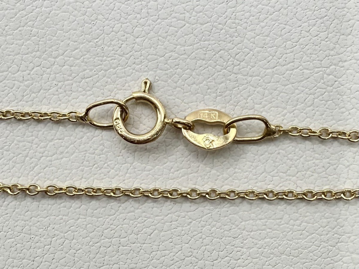 17.5″ 14K Yellow Gold Diamond Horseshoe Pendant Necklace 1.95g (ML1083910)