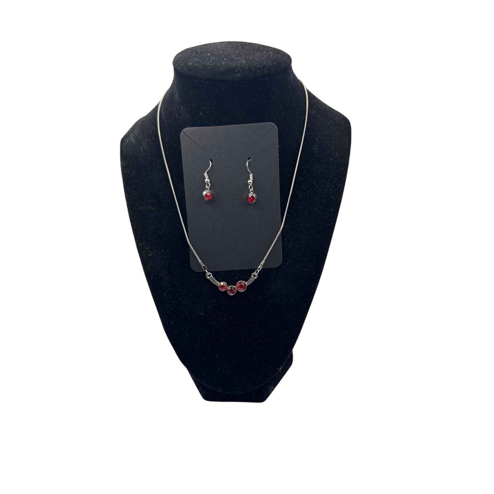 Sparkling Stargazer Red Necklace Earrings Fashion Costume New