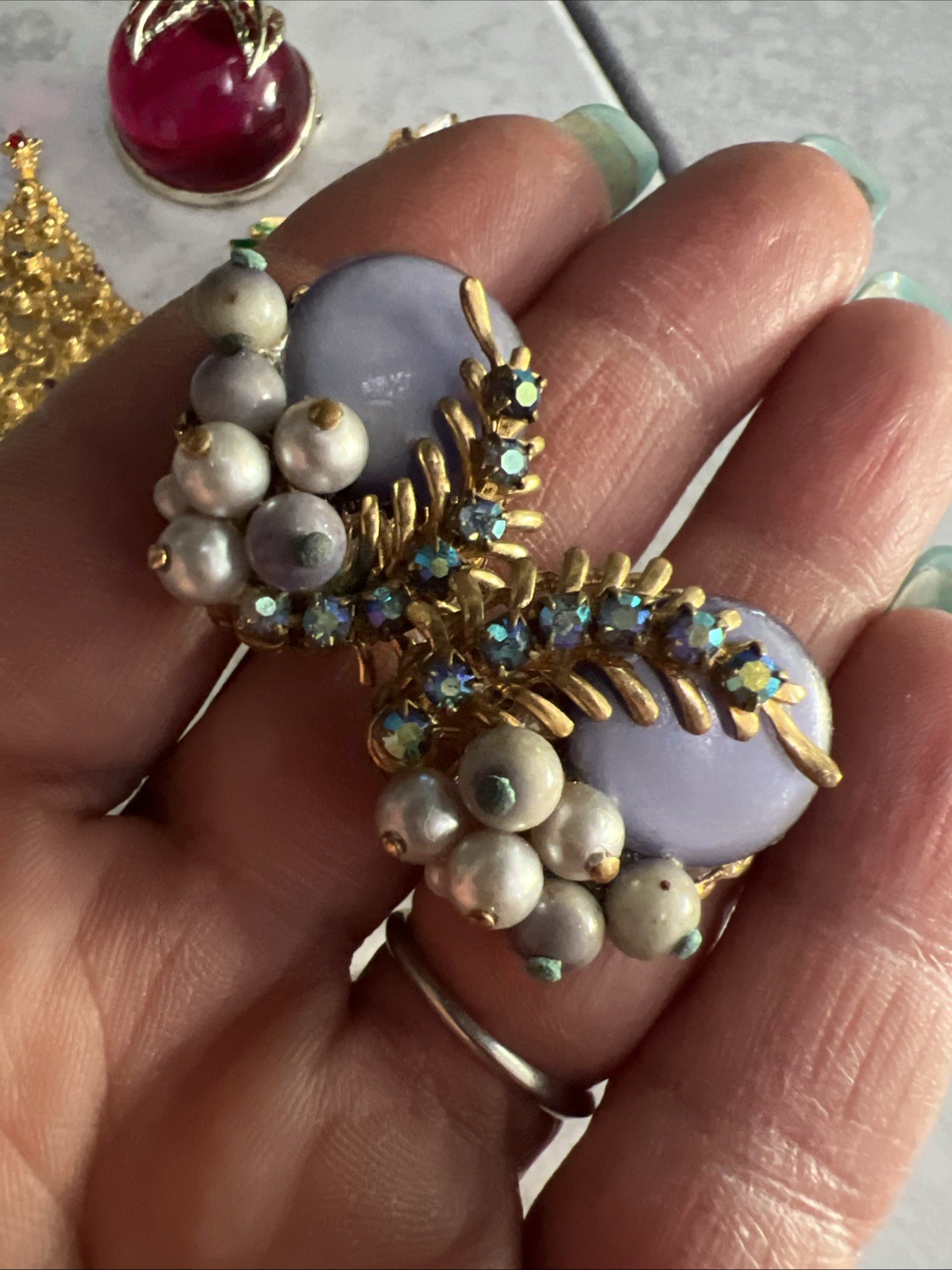 Vintage Rhinestone Jewelry Lot (Some High End Pieces) See Description