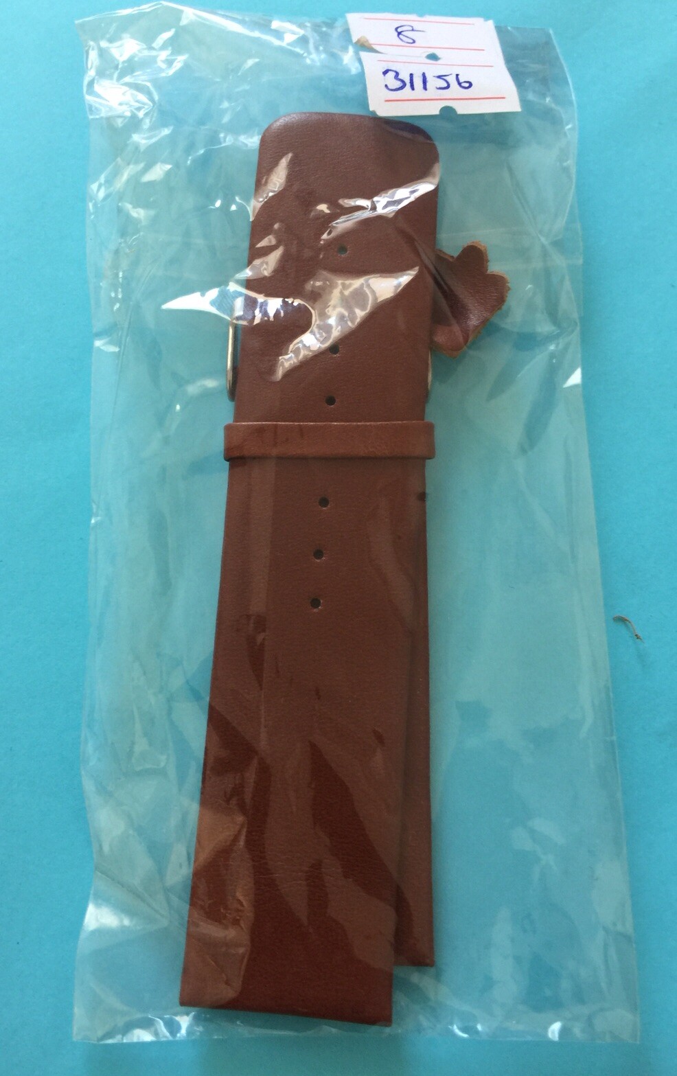 DILOY Vintage Hand-Stitched REAL Leather Watch Band Strap – Length 26 Medium Sca