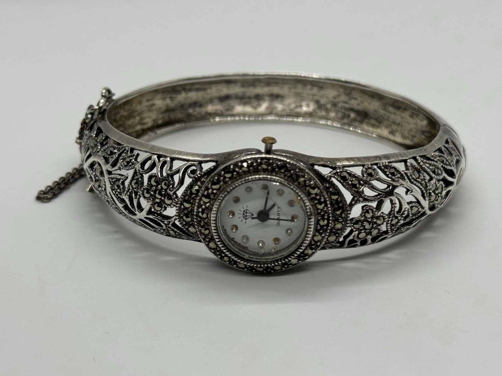 Sterling Silver Market Watch Bracelet Weight 36.3 G