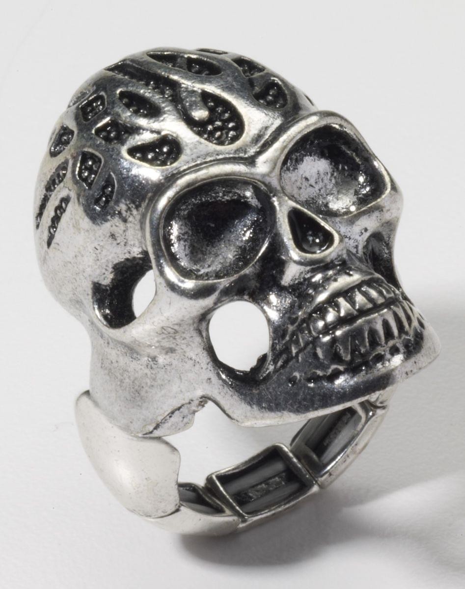Biker Skull Ring Costume Jewelry Adult One Size