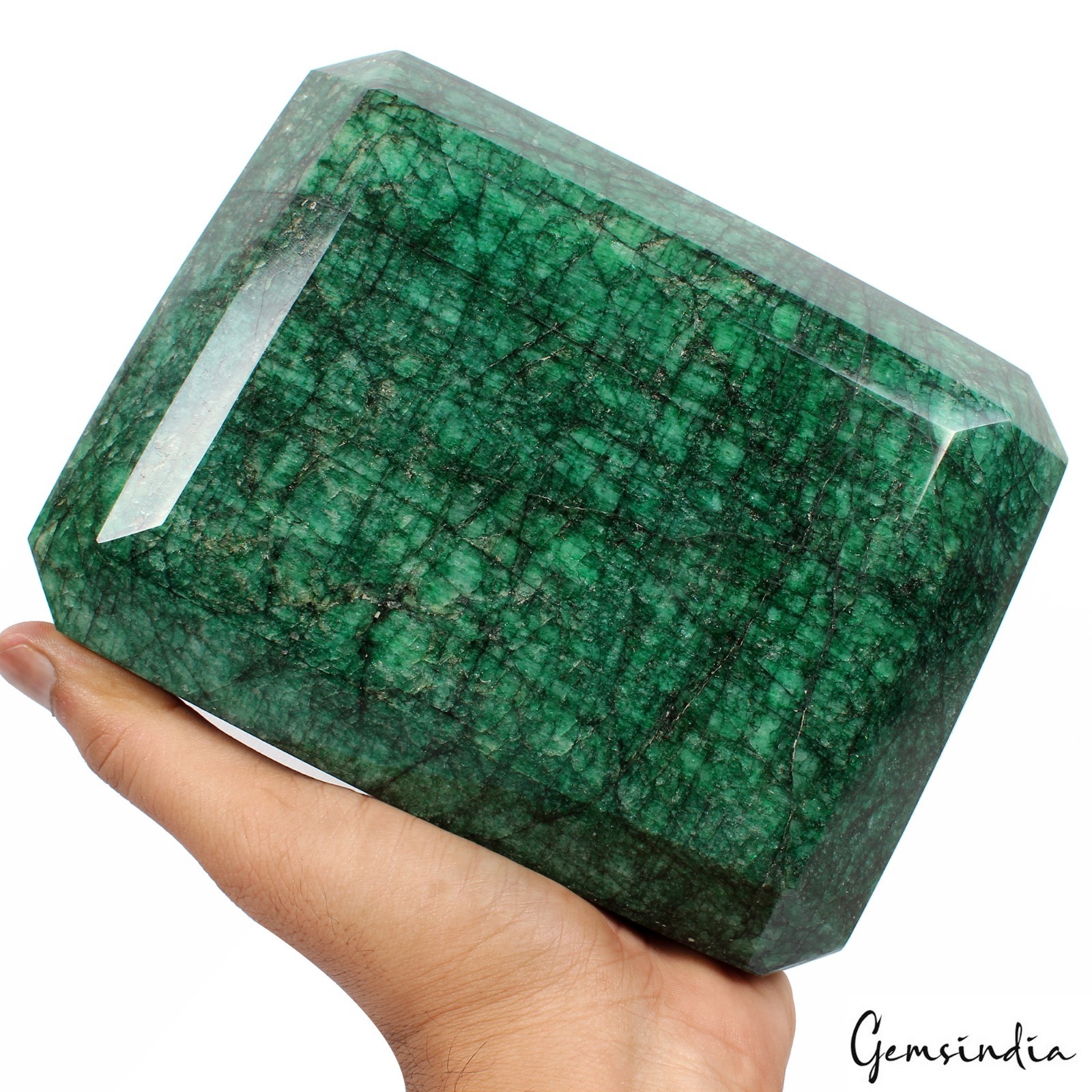Huge 4.5Kg Natural Brazilian Green Emerald Earth Mined Museum Size Huge Gemstone