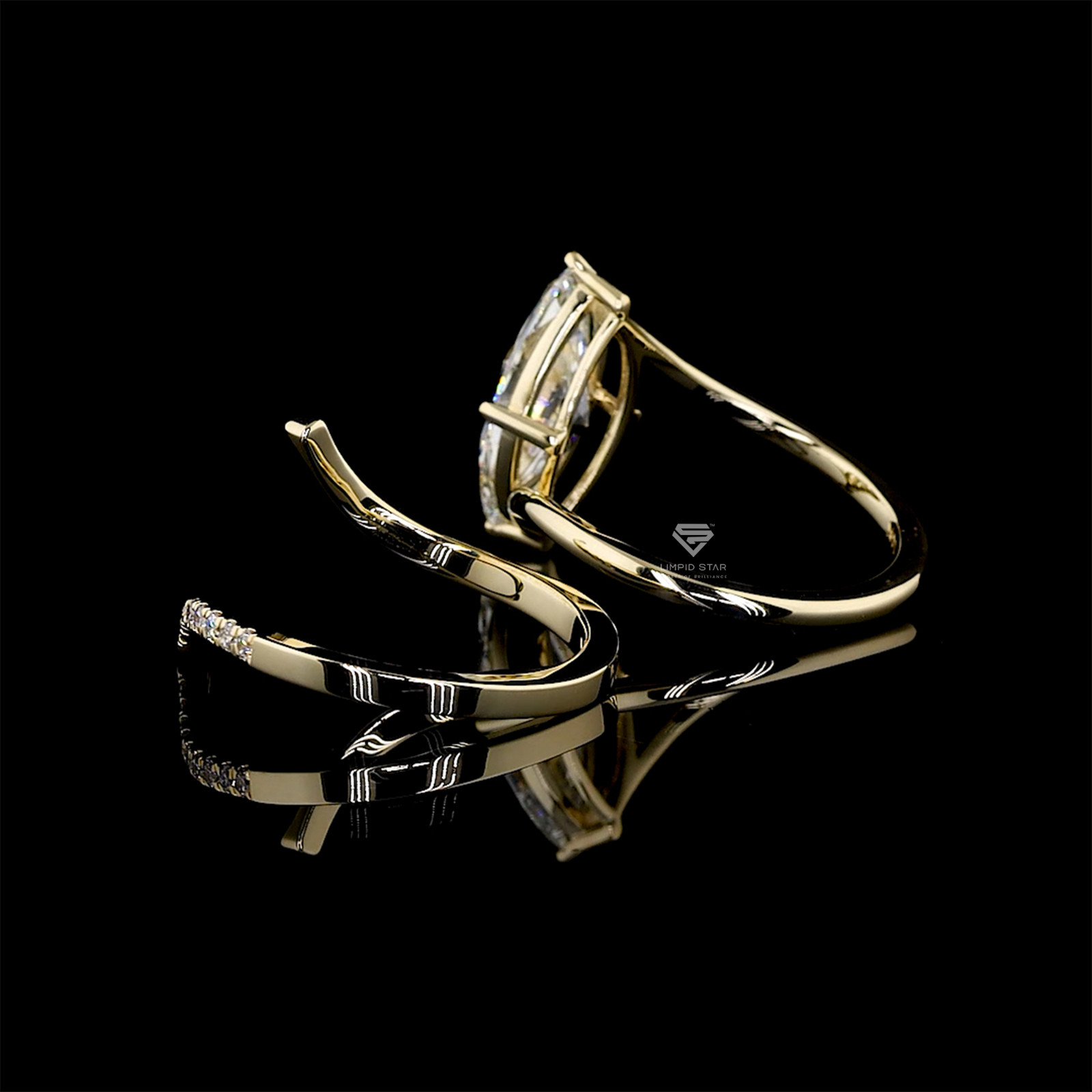 2.40CT Marquise Cut Lab Grown Diamond Ring G VS1 IGI 14K Yellow Gold Size 6