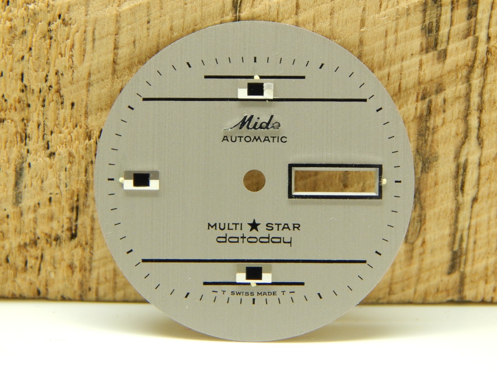 Silver 29.95mm Automatic Mido Multi Star Datoday Vintage Watch Dial Day Date Wnd