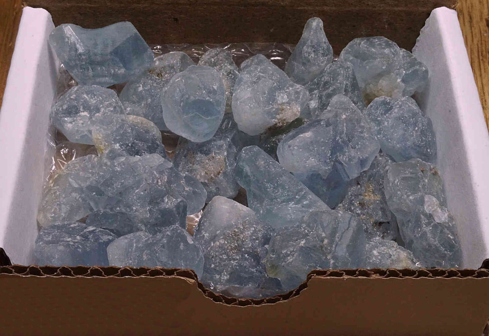 Celestite 1/2 Lb Sky Blue Crystals Natural Gemstones Mineral Specimens