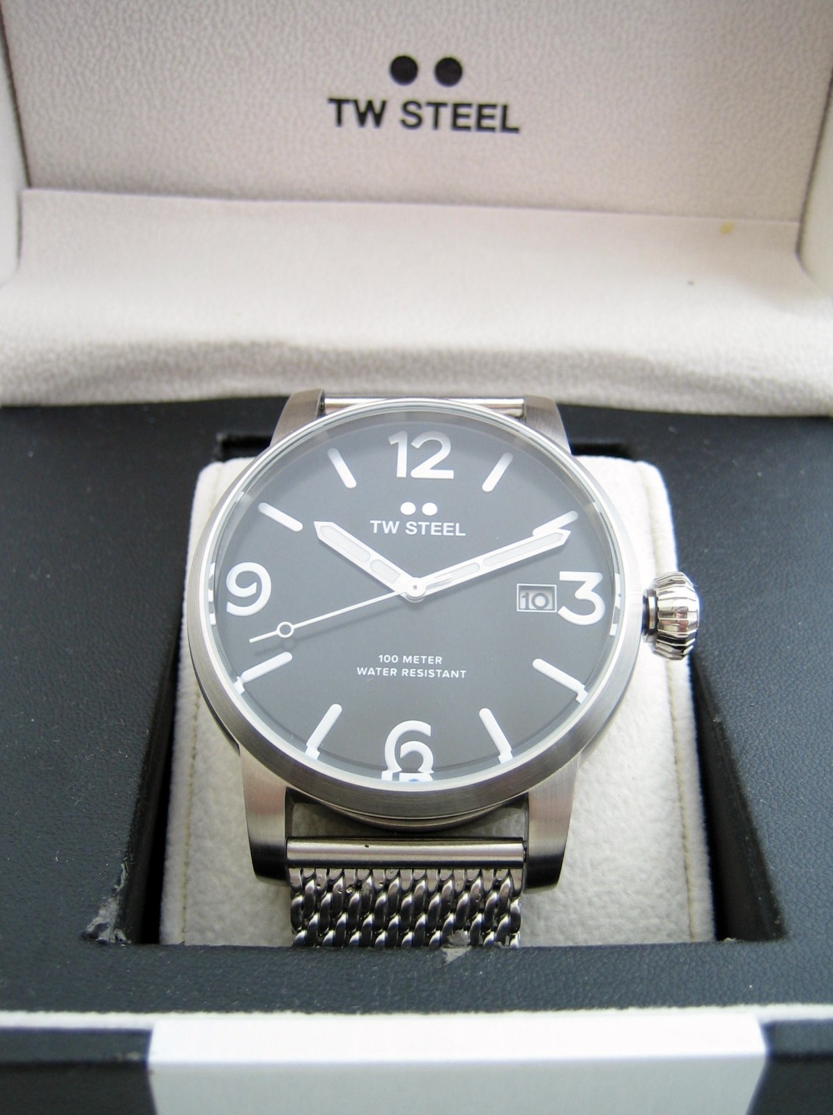TW STEEL WATCH MENS MAVERICK MB11 STAINLESS STEEL MILANESE MESH QUARTZ GENUINE