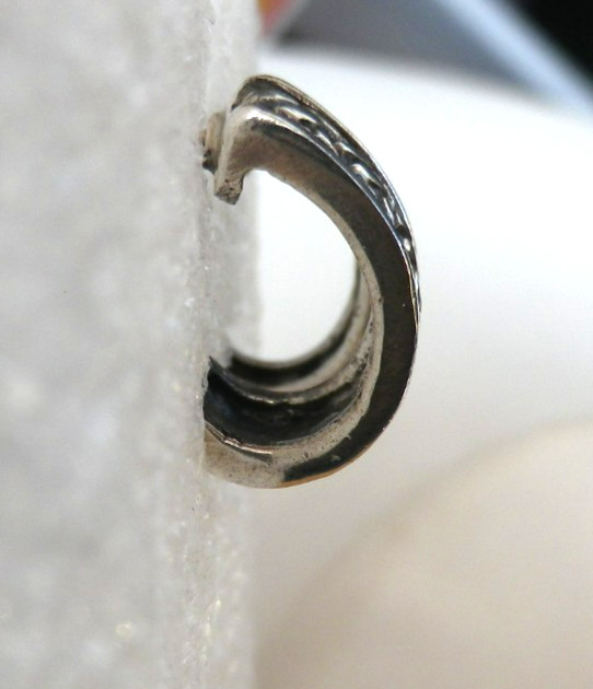Vintage 925 Sterling Silver Braided Design Half Hoop Earrings 3.2 grams
