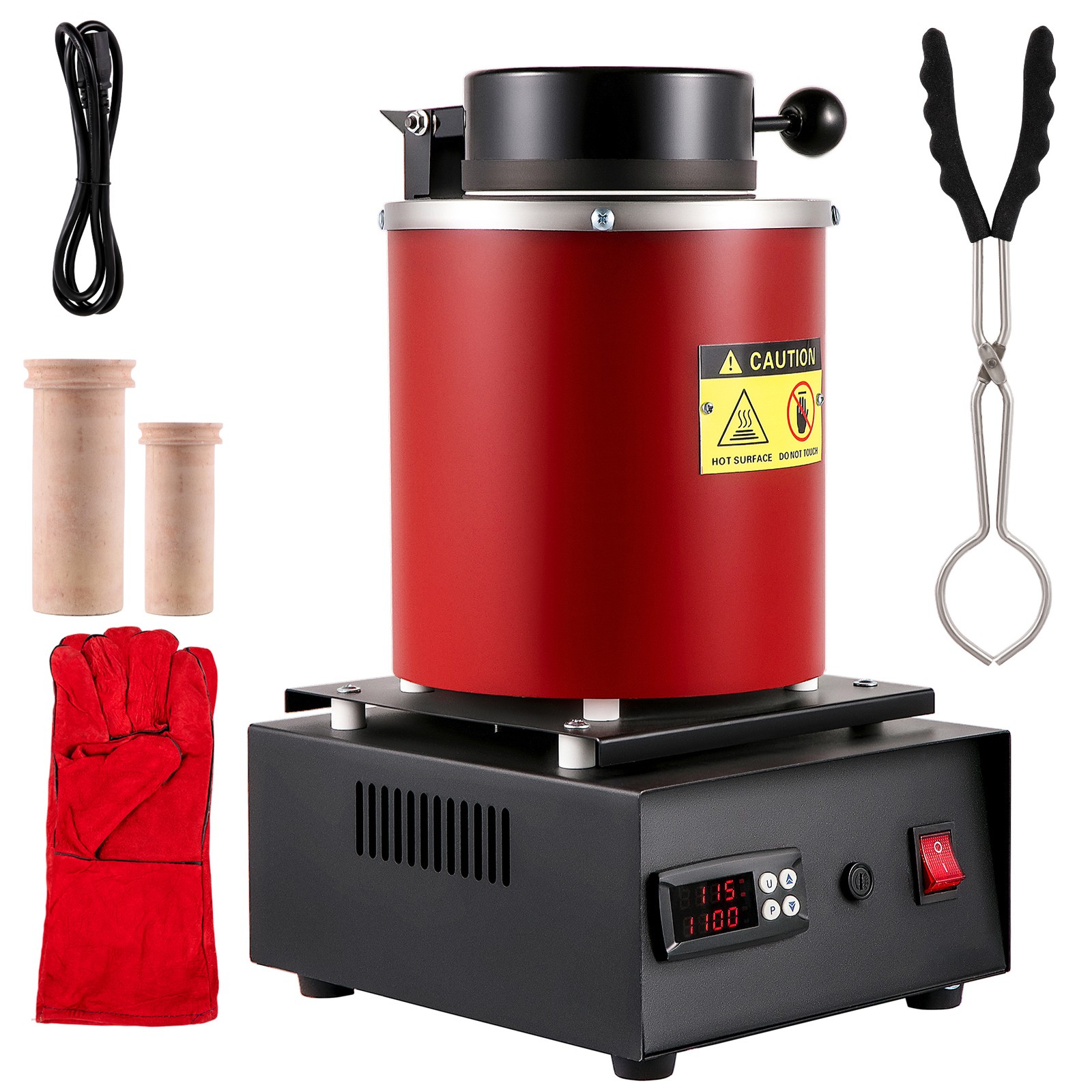 Uimoso Electric Gold Melting Furnace with Ceramic Crucibles and Ingot Mold