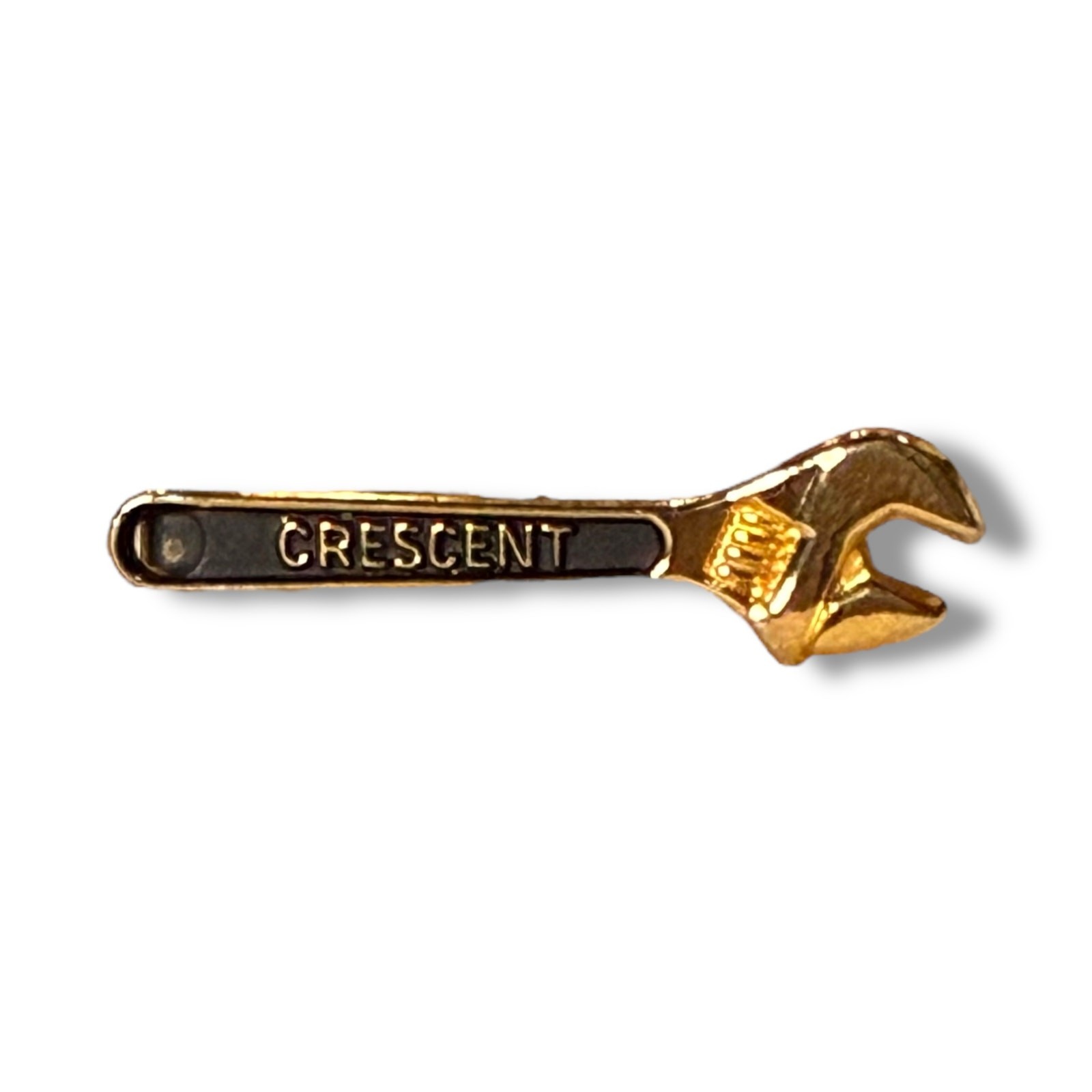Vintage Kinney Co. Tie Clip Mens Crescent Gold Tone Crescent Wrench