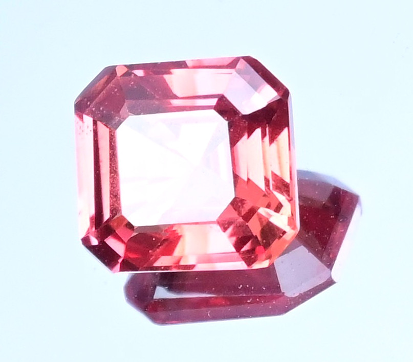3.35 Ct Natural Myanmar Red-Orange Spinel Octagon Certified Flawless Gemstone