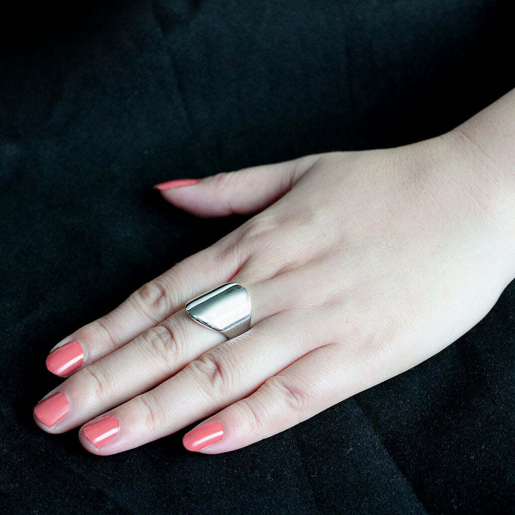 TK3801 – High polished (no plating) Stainless Steel Ring with NoStone in No