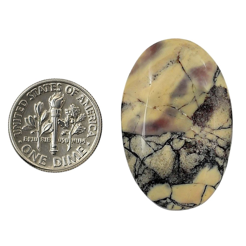 Porcelain Jasper 21.15×32.6×5.8 mm Oval Shape Polished Gemstone LS91-05731