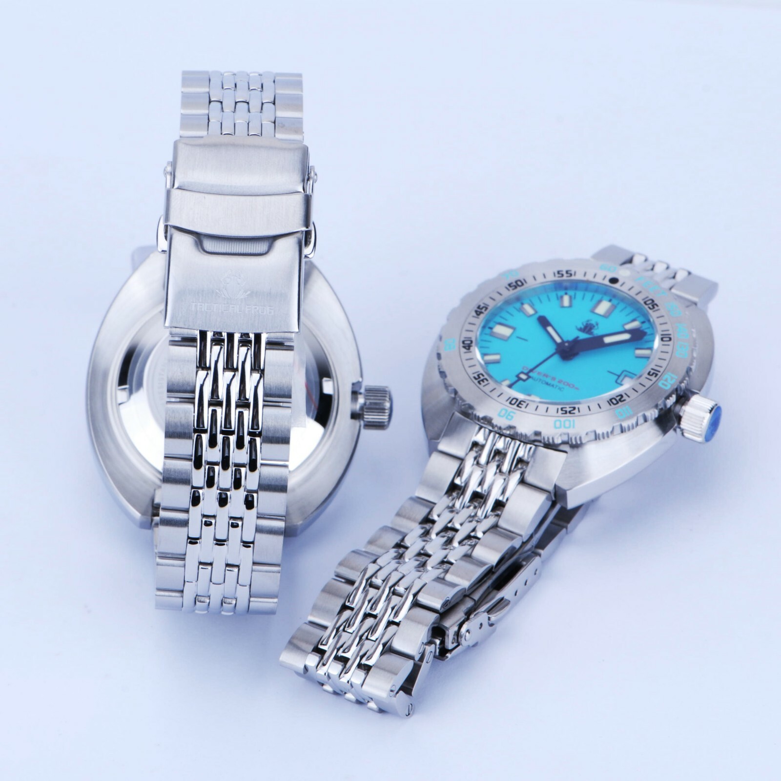 New TACTICAL FROG Sub 300T Homage NH35A 200M Diver Automatic Watch C3 43mm 316L