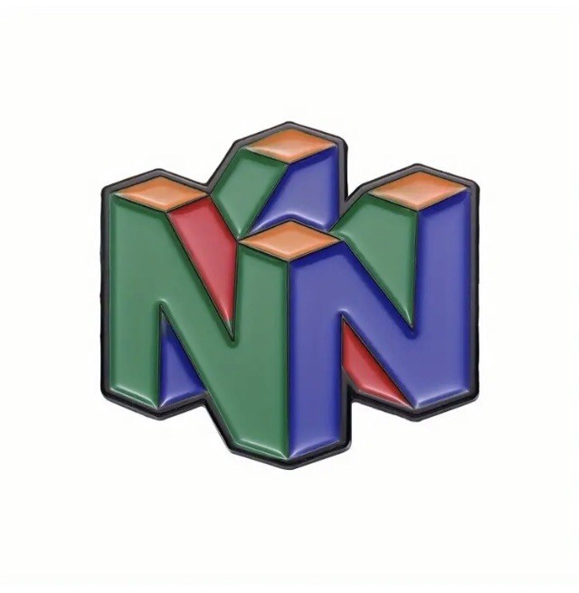 Nintendo 64 logo enamel pin Video Games Mario
