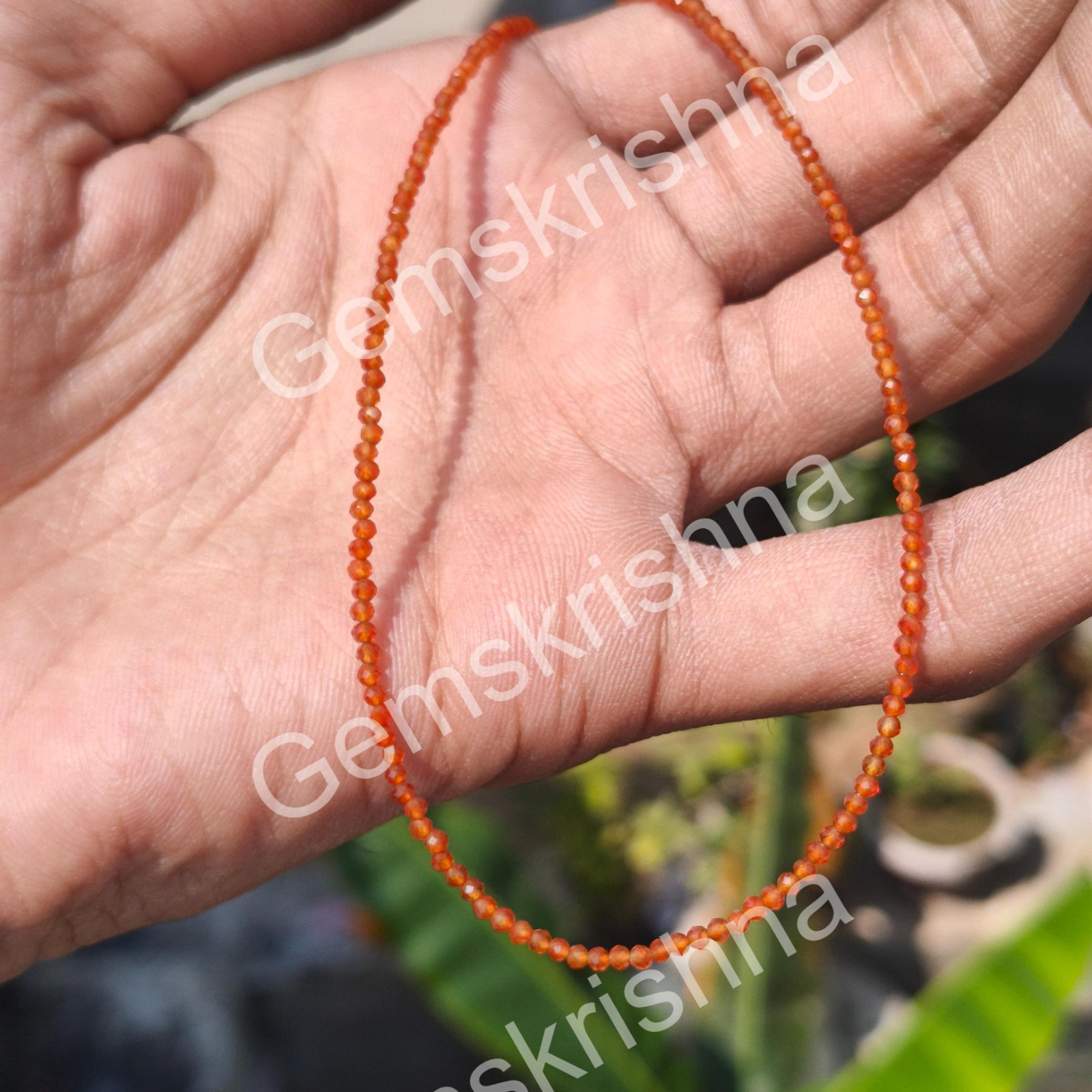 Orange Carnelian 3mm Faceted Beads, Natural Gemstone Round Beads, Jewelry Makin