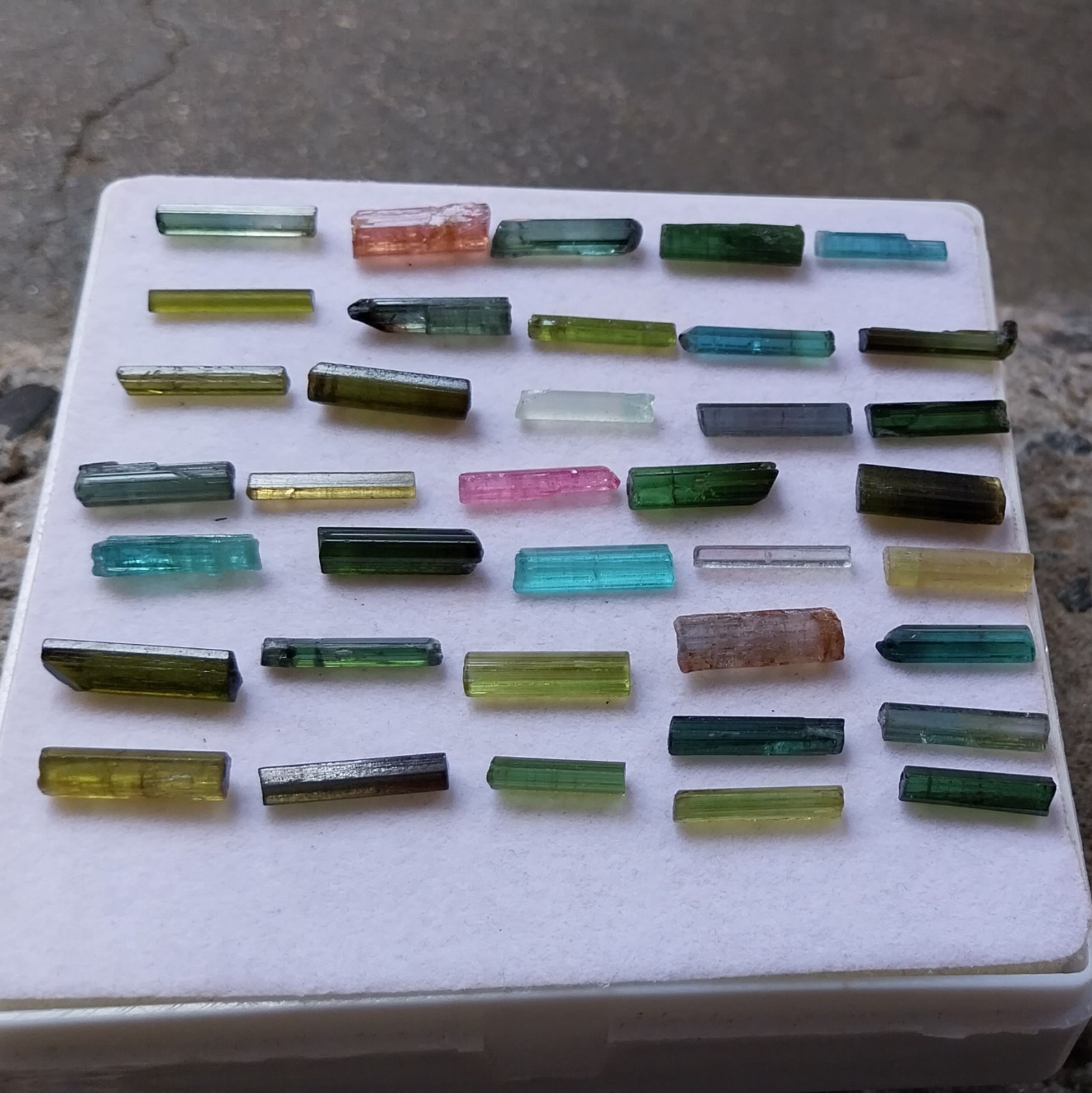 56.5 Ct 10.5 to 14.5 MM Natural Multi Tourmaline Raw Rough Pencil 37 Piece Lot