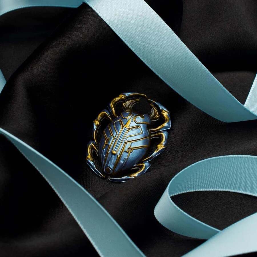 DC Comics Officially Licensed Collectible Blue Beetle 3D Enamel Brooch Pin 3.8cm