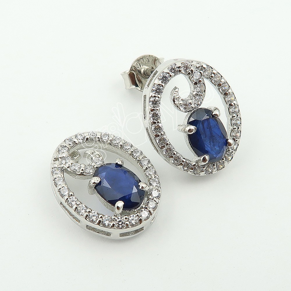 Artisan-Made Perfection | Real Blue SAPPHIRE 925 Sterling Silver Jewellery Set