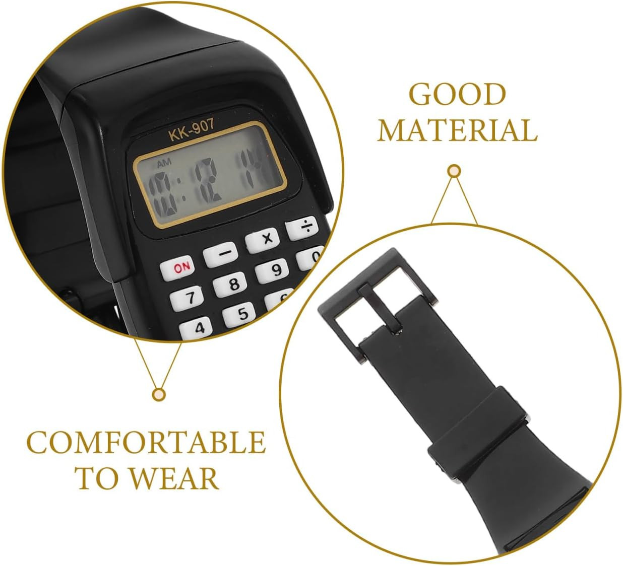 2Pcs Calculation Watch Mens Watches Girl Calculating Calculator Watch Movement C