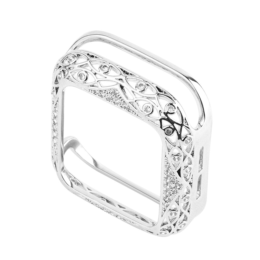 Crystal Metal Frame Case Cover for Apple Watch 9 8 7 6 5 4 3 SE 40/41/42/44/45mm