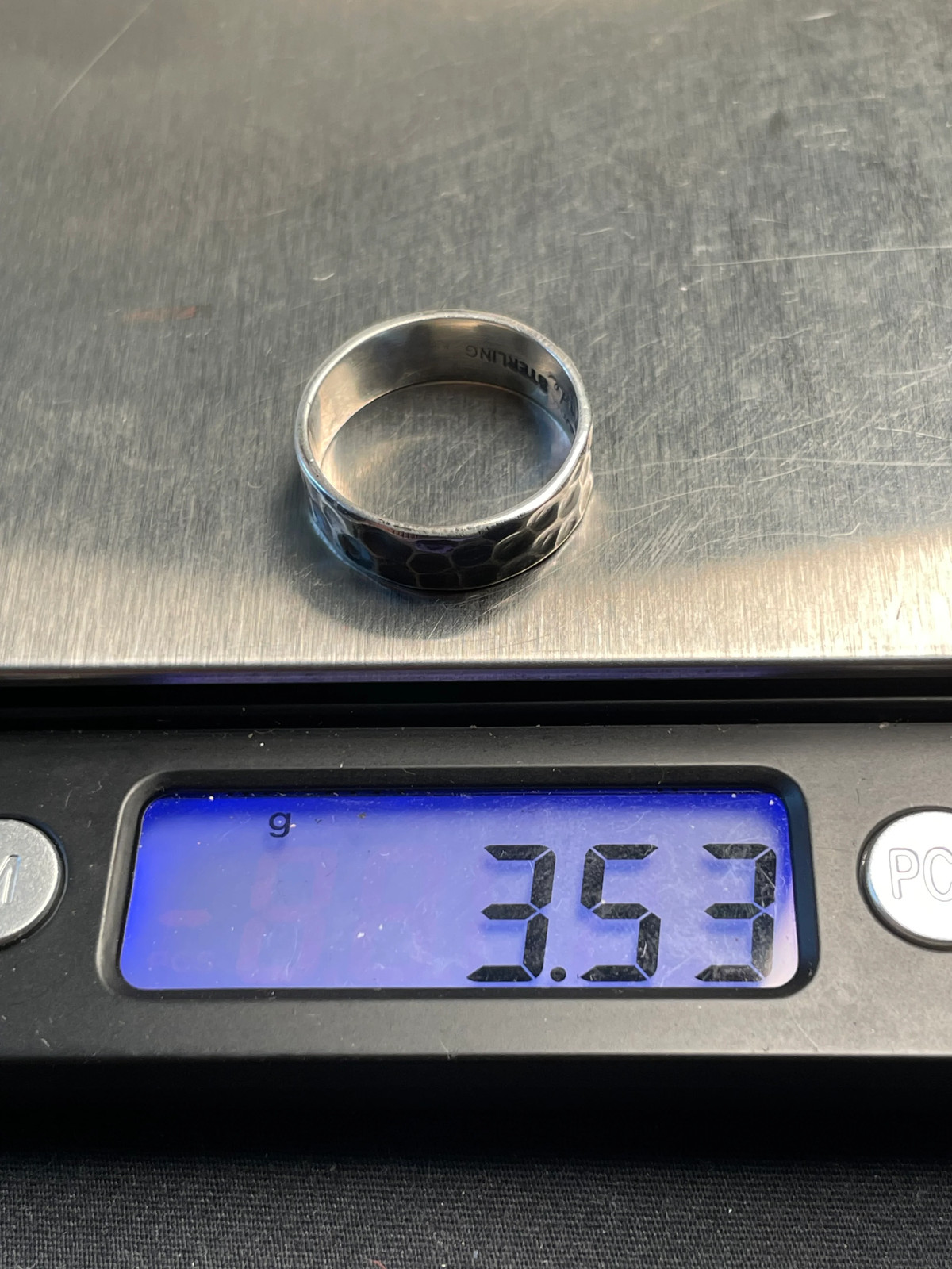 Hammered Sterling Silver Band Ring Size 7 | 925 Sterling Silver D173