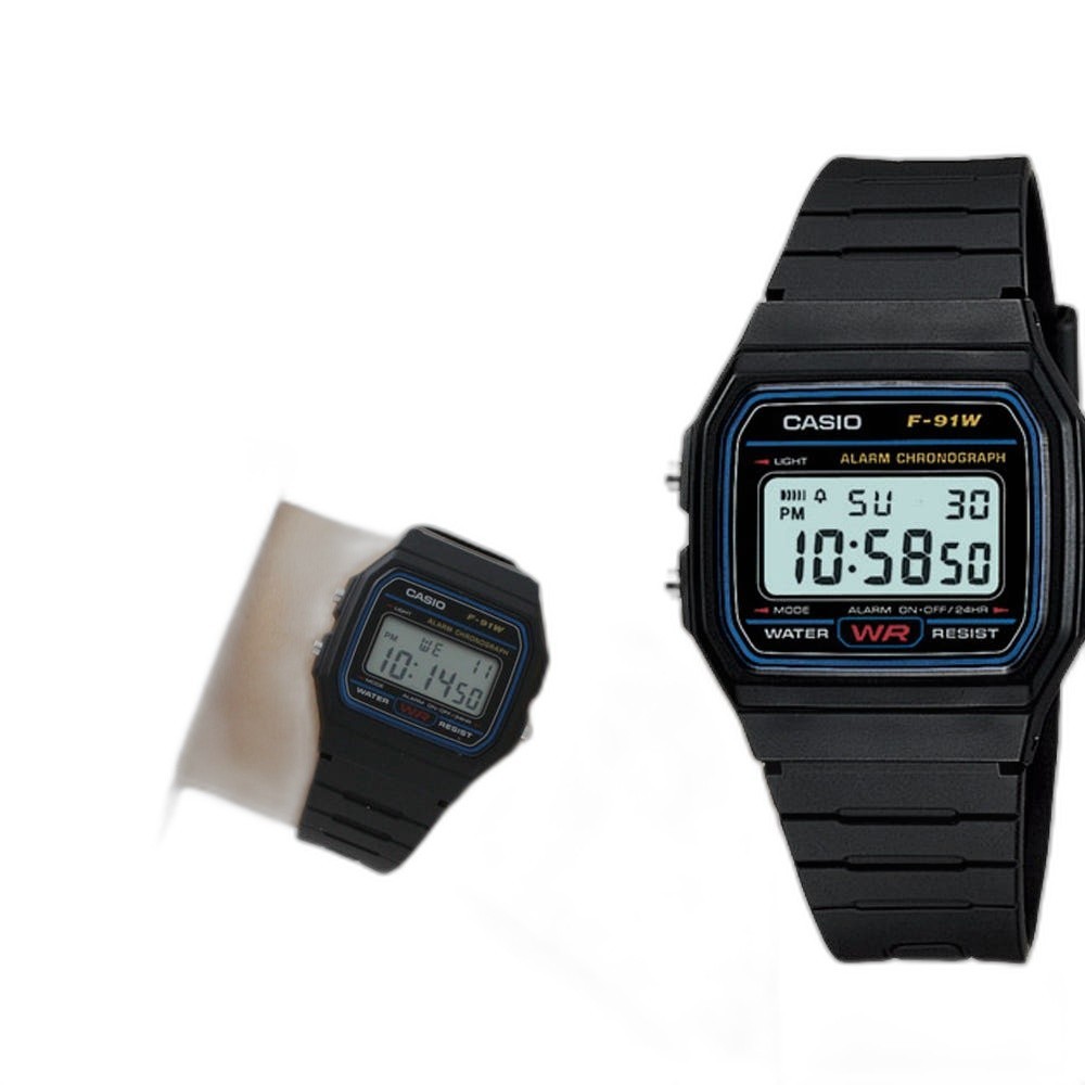 Casio F-91W Digital Watch Alarm Chrono Retro Unisex K-Fashion Korea
