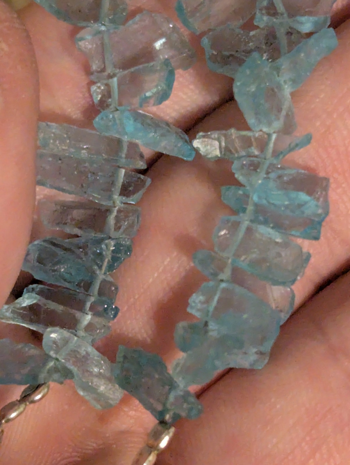 Light Blue sky apatite Crystal Bracelet 5.5 In