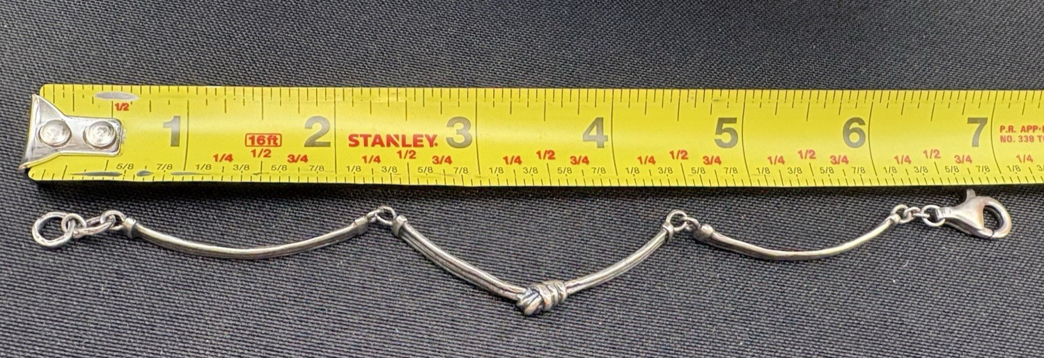 Silpada Oxidized 925 Sterling Silver Love Knot Link Bracelet B2826 Israel