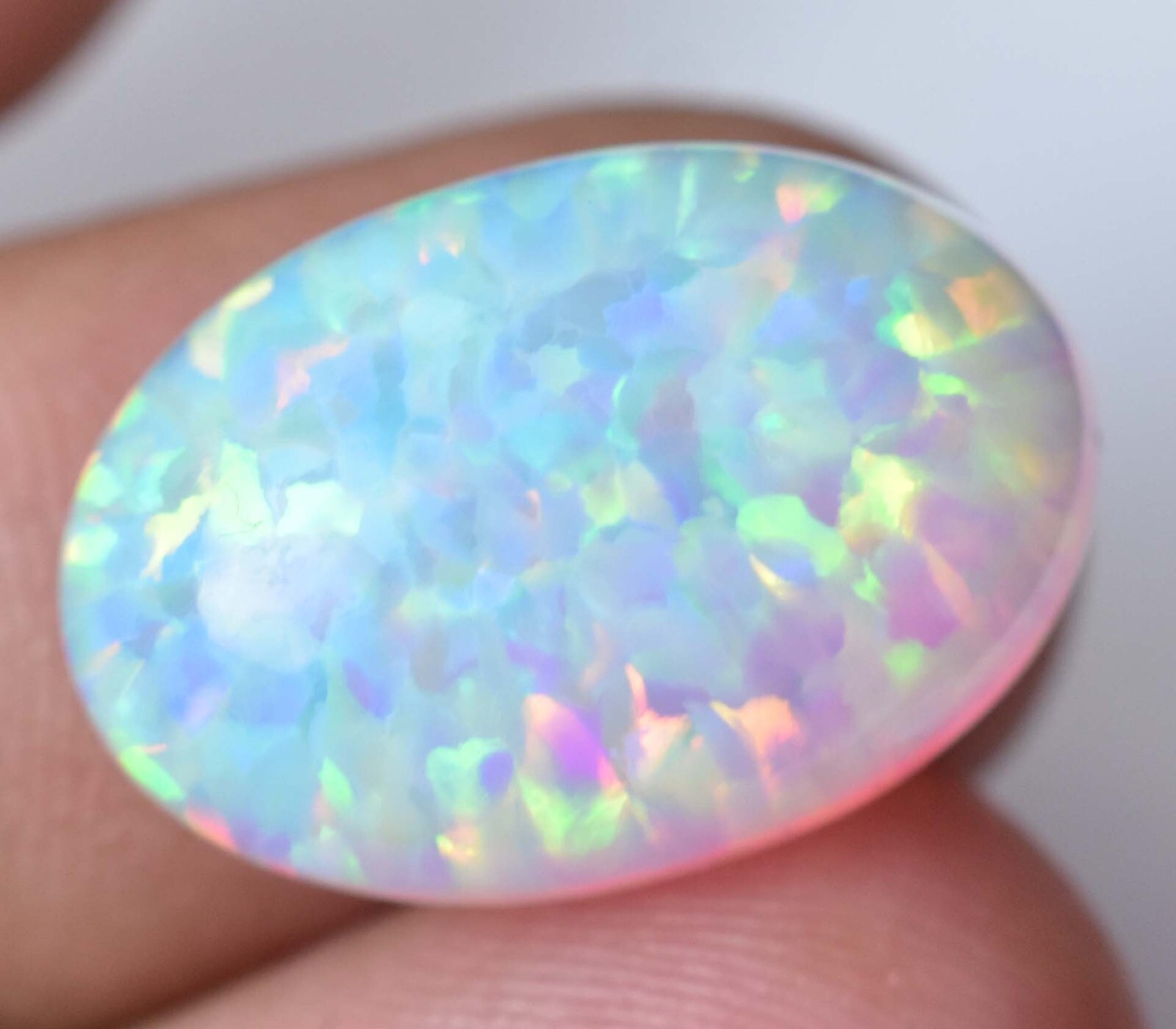 11.70 Ct Natural Ethiopian Fire Opal Certified Play of Color Untreated Gemstone