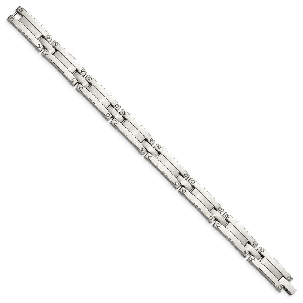 Chisel Stainless Steel Brushed and Polished 8.5 inch Link Chain ; 8.5 inch
