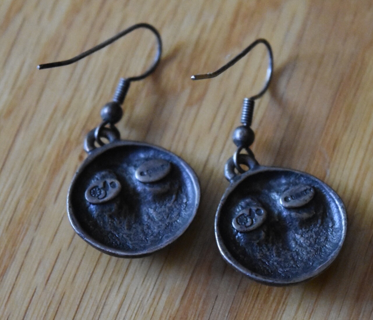 VTG Disney Nightmare Before Christmas Jack Skellington Pewter Earrings Halloween