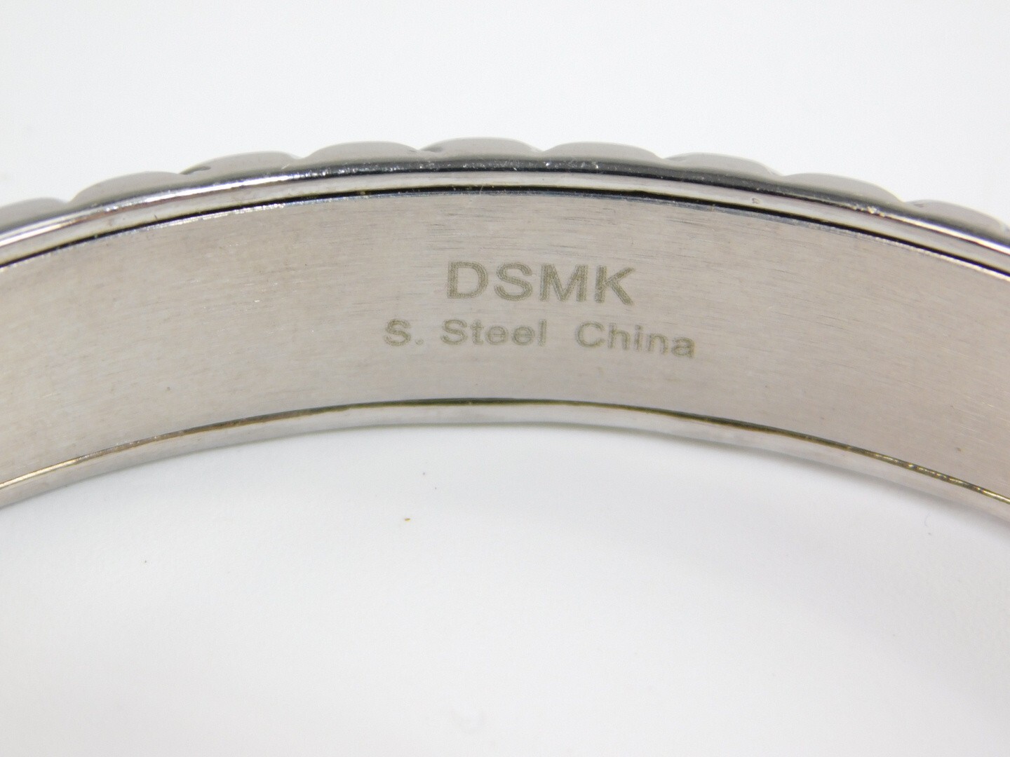 Designer Emma Skye DSMK Stainless Steel Rhinestone Cushion Bangle Bracelet
