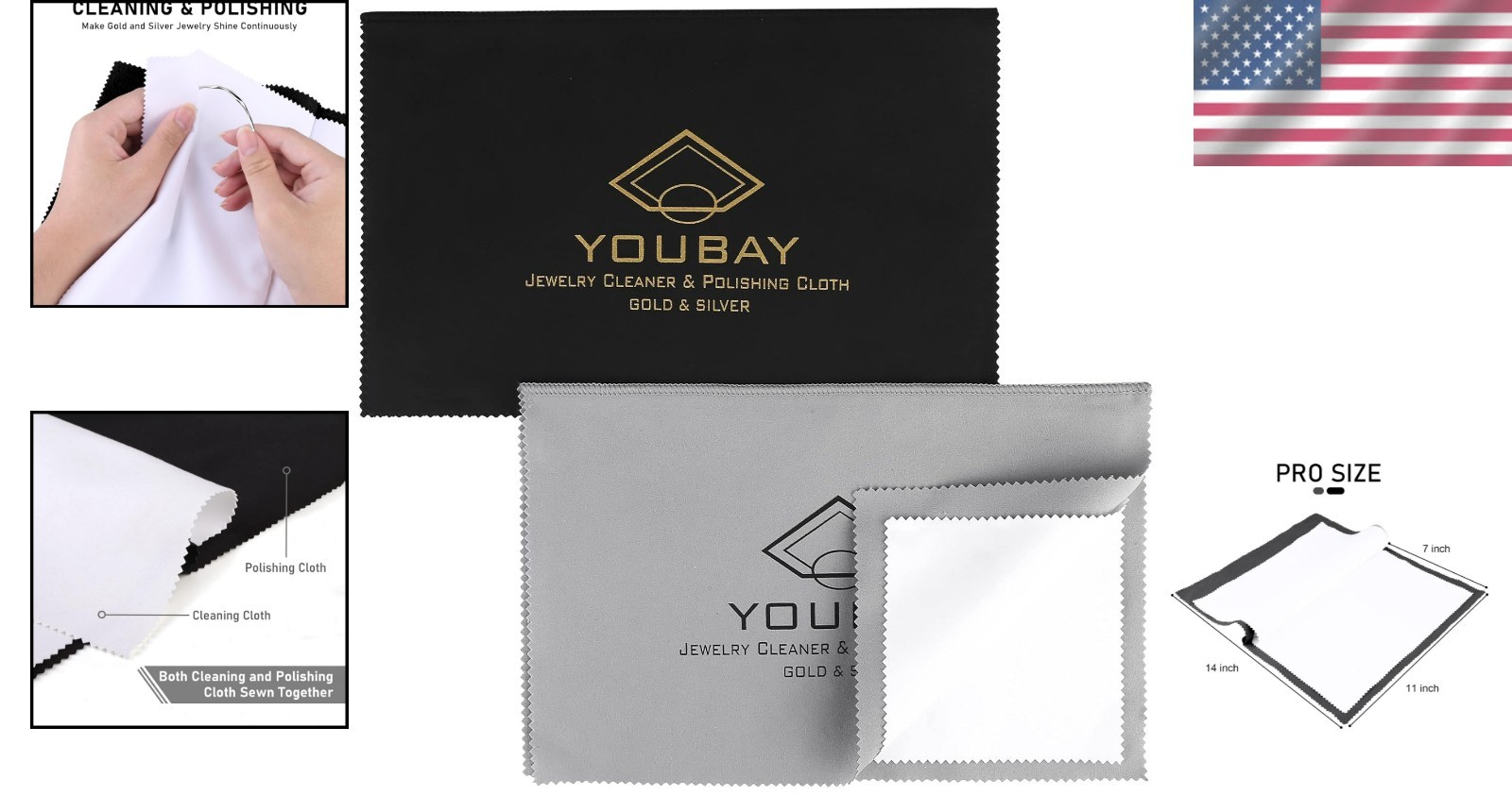 Microfiber Jewelry Cleaning Cloth Set – Perfect for Gold and Silver Care