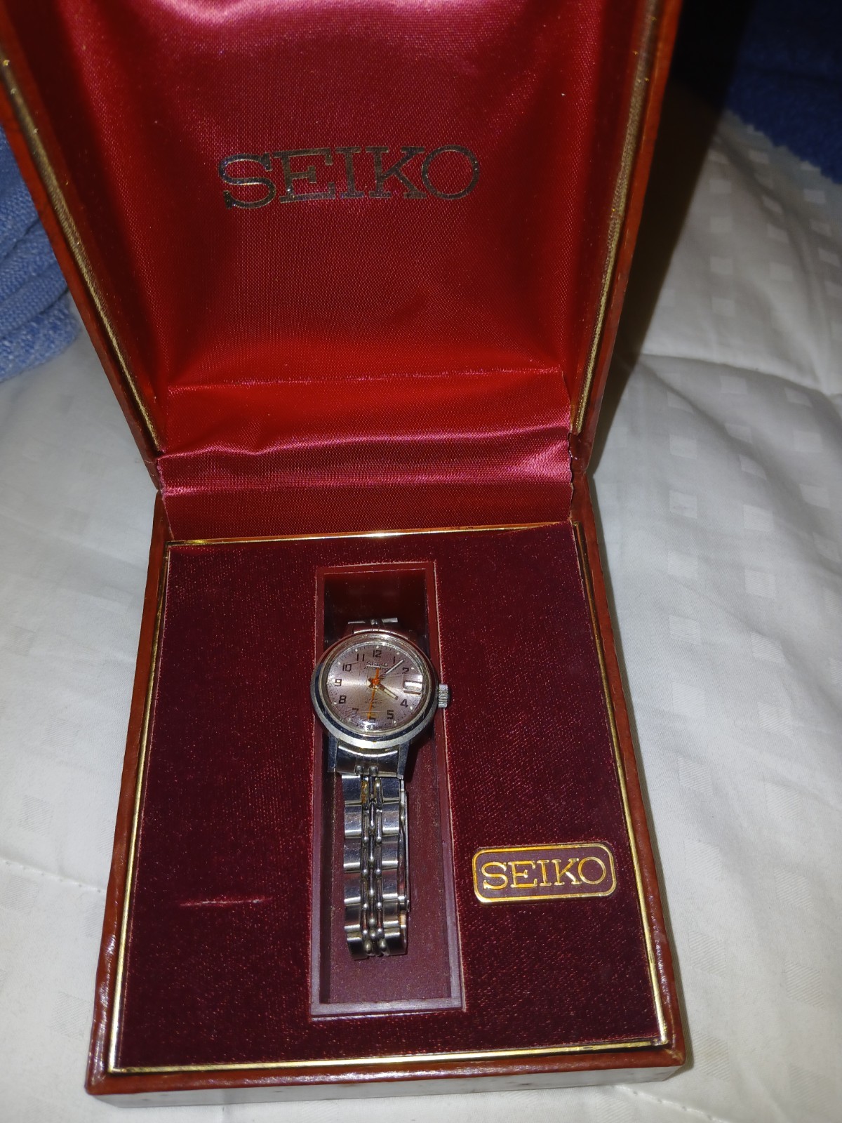 Seiko automatic Womens Quartz Stainless Steel Silver Dial Arabic 28-31.9mm Box