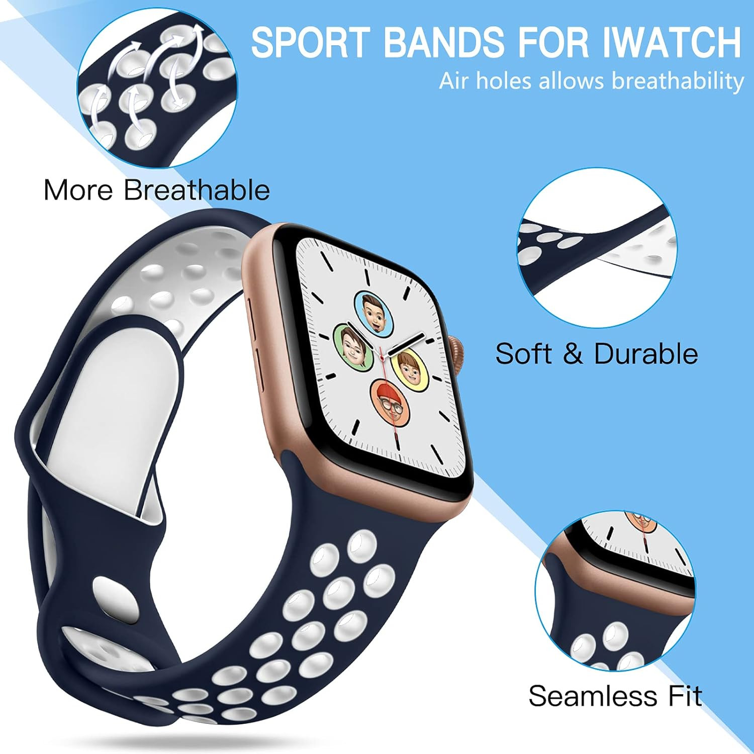 4 Pack Compatible with Apple Watch Band 49Mm 46Mm 45Mm 44Mm 42Mm Iwatch Ultra 2