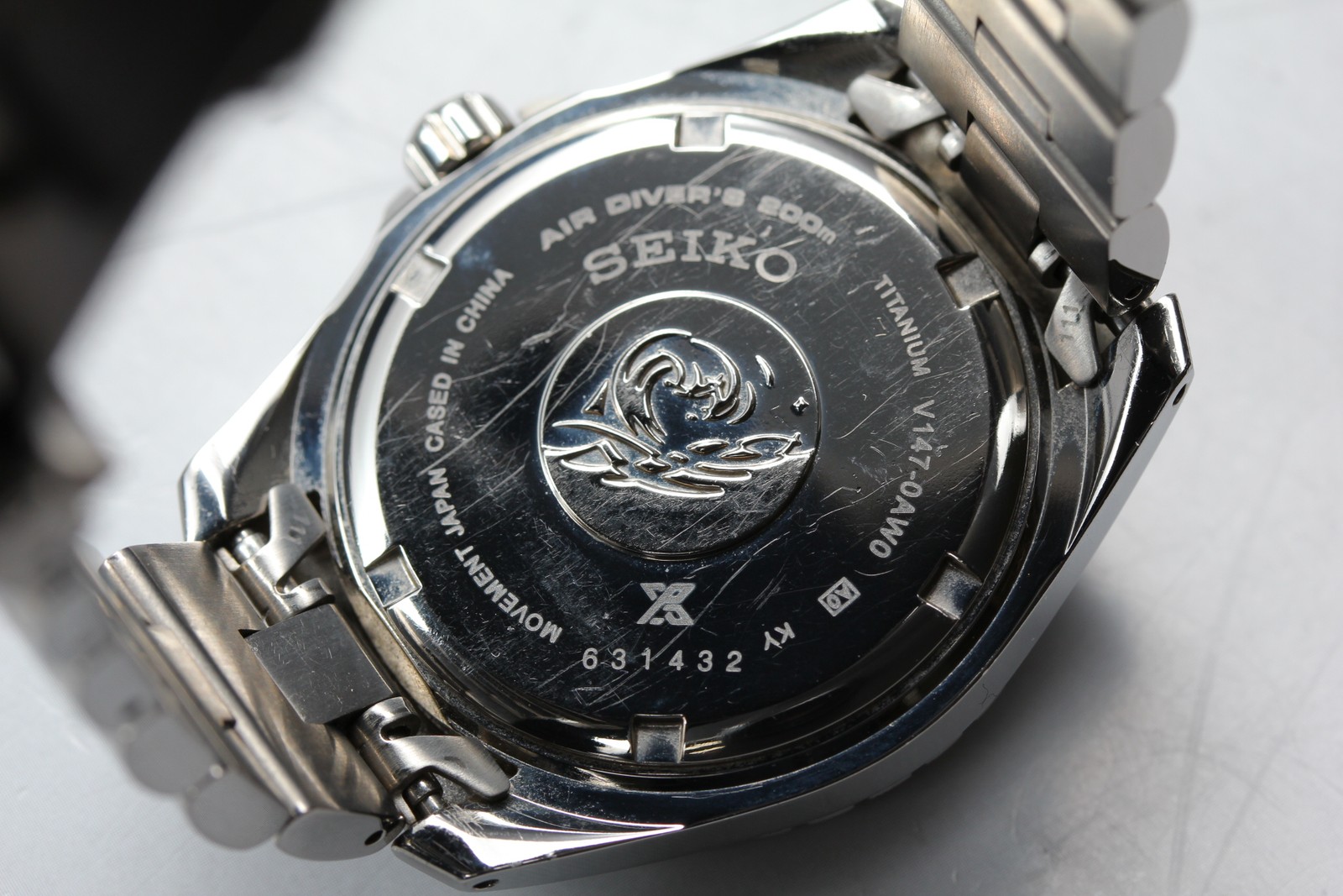[N MINT w/ BOX] SEIKO Prospex Diver’s V147-0AW0 Titanium 39mm Solar Men’s Watch