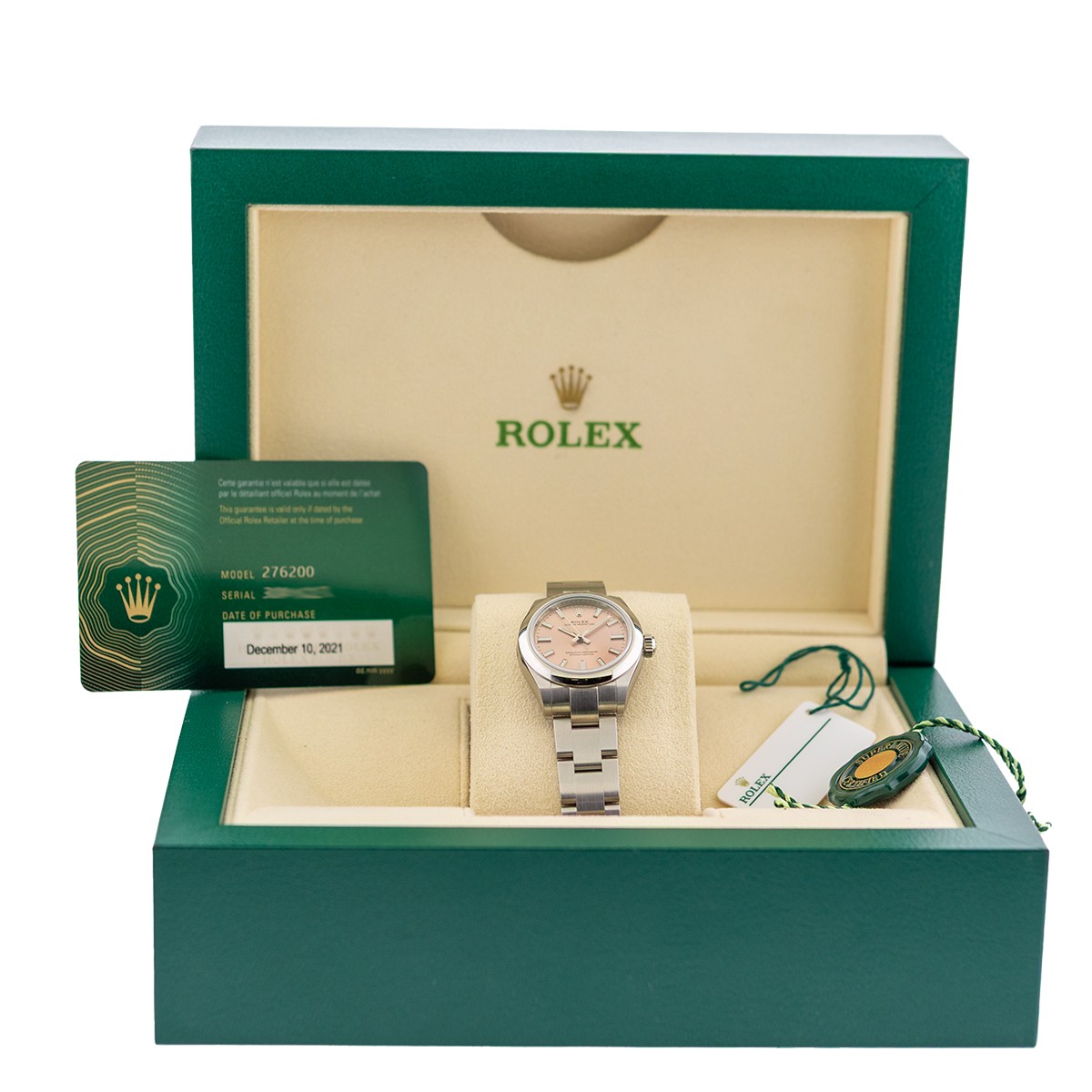 ROLEX Stainless Steel 28mm Rolex Oyster Perpetual 276200 Box Warranty NEW