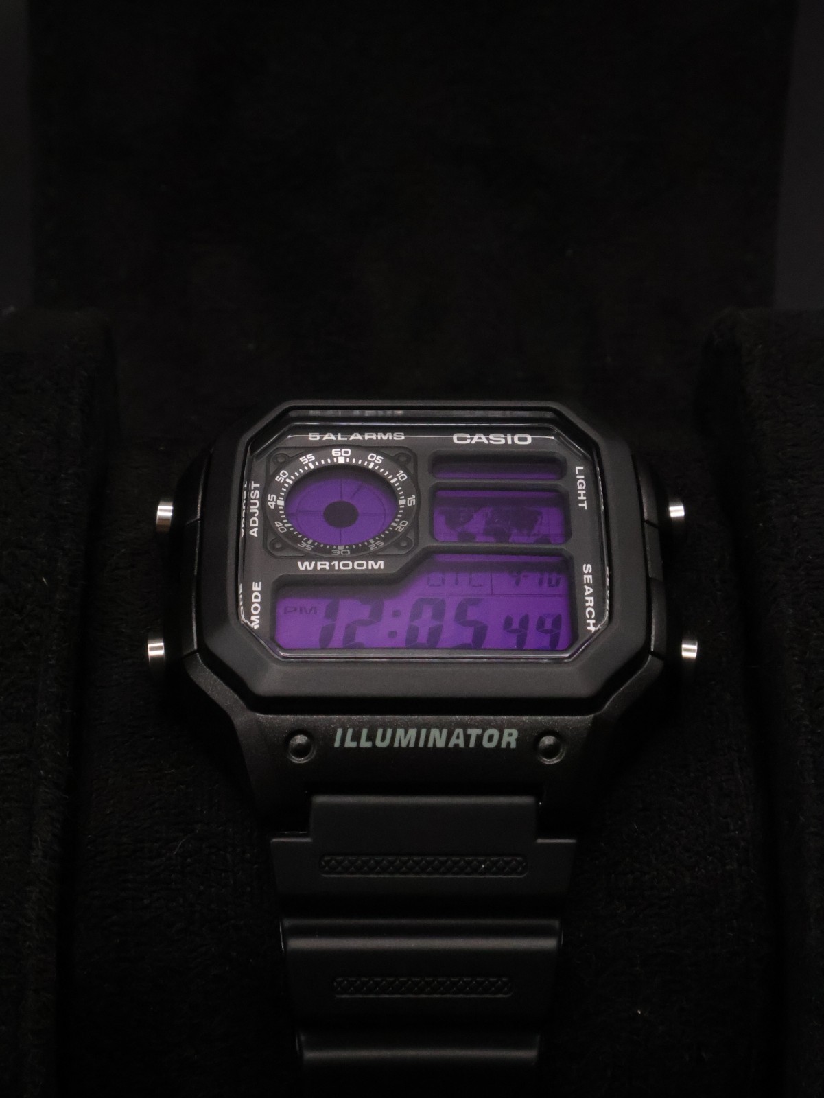 “Dark Matter” | Casio World Time Illuminator | Royale | AE-1200WH | 🟣 | Custom