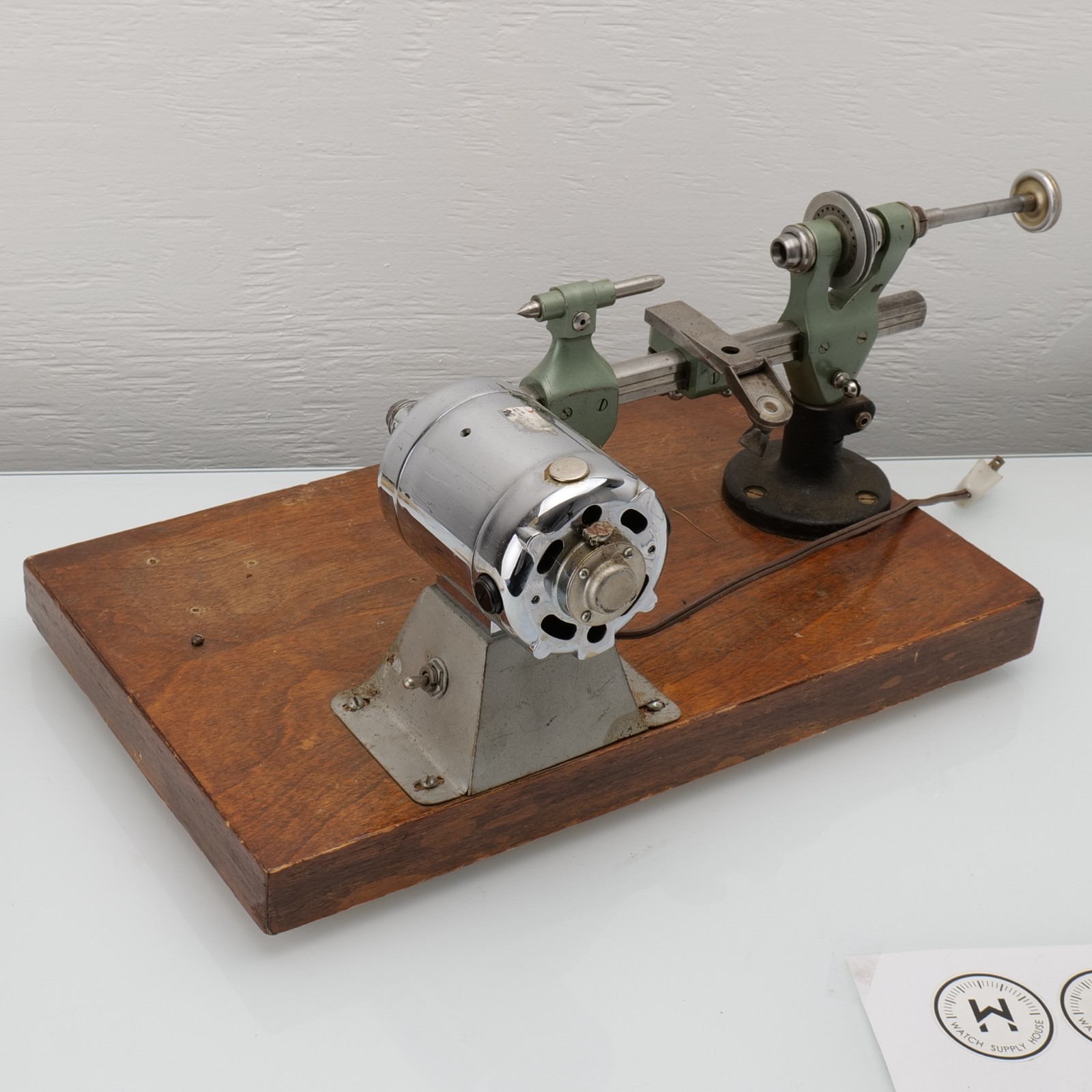 Pultra Watchmaker’s Lathe Manchester Bench Precision Lathe + Motor & Slide Rest